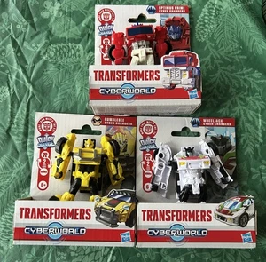 Transformers Cyberworld WHEELJACK, OPTIMUS PRIME & BUMBLEBEE Cyber Changers - Picture 1 of 5
