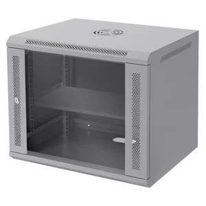 Armoire serveur 19" boîtier réseau murale gris en acier rack 9U 600x450x500 mm - Photo 1/10