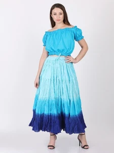 Falda de danza del vientre ATS tribal de 25 yardas para mujer 100 % algodón, ... - Imagen 1 de 8