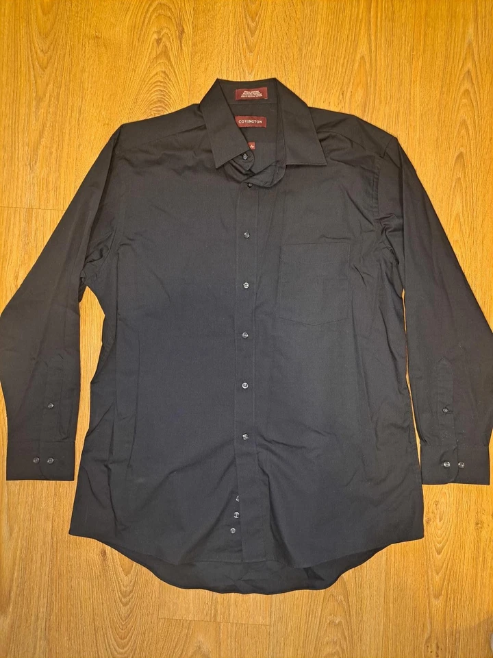 Camisa de vestir Covington para hombre mediana 16-32/33 algodón negro Foto 1 de 4