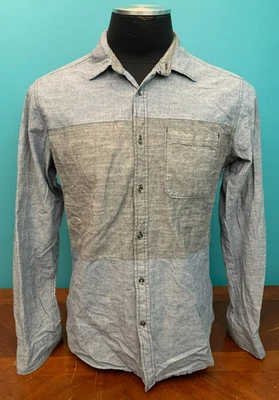 Camisa de manga larga Stoic Colorblock para hombre - talla grande, azul y gris Foto 1 de 4