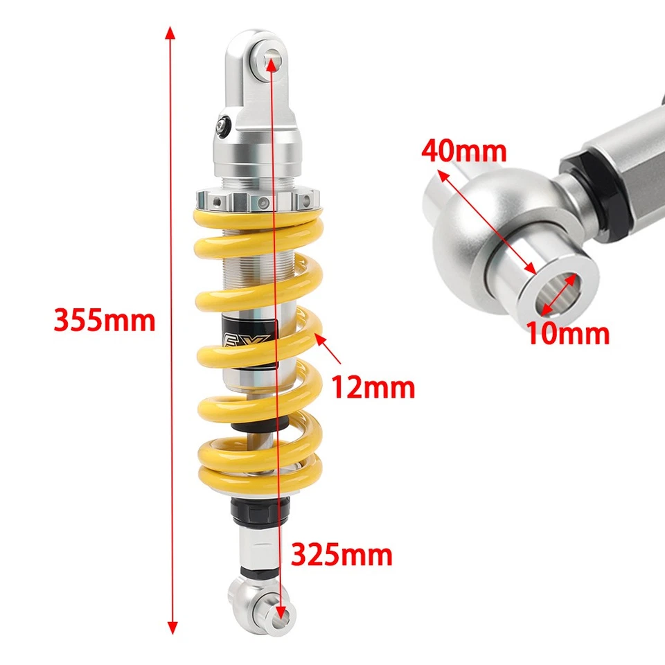 12MM Spring 325MM Rear Shock Absorber For Yamaha FZ1 1000 2006-2009 For Honda - Image 1 of 4