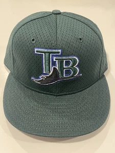 Vintage New Era Tampa Bay Devil Rays Fitted Cap Hat 7 1/8 5950Diamond Collection - Picture 1 of 7