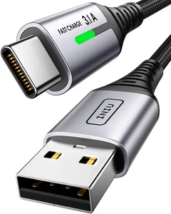 INIU USB-C Charger Cable (3-Pack) – Fast Charging Braided USB A to USB-C Cable - Picture 1 of 6