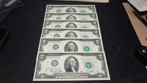 Lot of 6 Consecutive $2 1976 New York FRNS GEM CU - Picture 1 of 6
