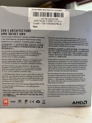 AMD Ryzen 5 5600 4.4GHz 6-Core 100-000000927 12-Thread AM4 - Image 1 of 3