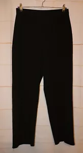 Womens Black Studio Works Flat Front Dress Pants Size 12 excellent - Picture 1 of 2