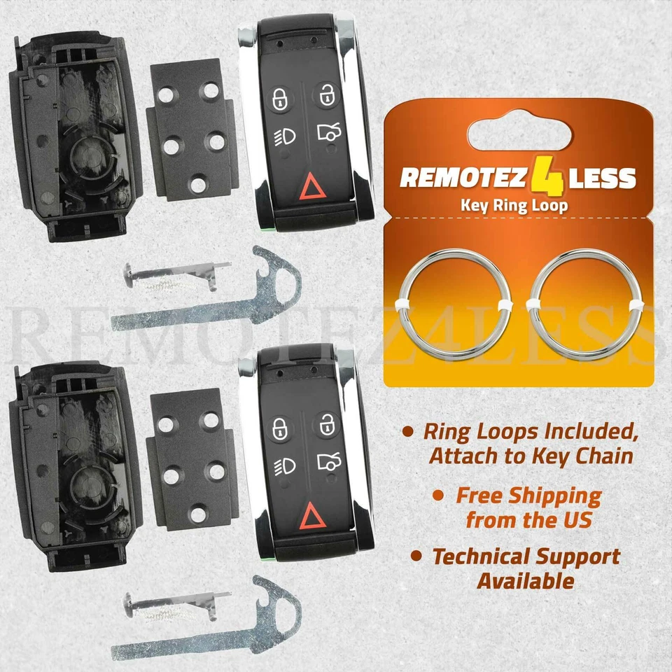 2 for 2007 2008 2009 2010 2011 2012 Jaguar XK Remote Shell Case Key Cover Foto 1 de 4