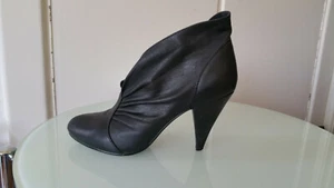 Stiefeletten echtes Veloursleder Leder Gr. 39 schwarz - Bild 1 von 4