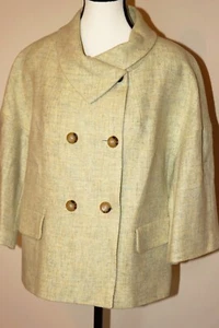 Talbots Vintage-Stil hellgelblicher Wollblazer Jacke Damengröße 12 NEU - Bild 1 von 12