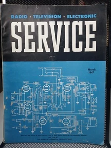 PA recorder Phone 65Q7 Radio Television Electronic Service Magazine March 1947 - Picture 1 of 2