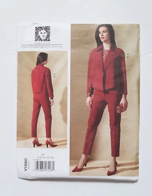 Vogue American Designer Pattern Anne Klein V1560 Jacket Pants Sz 6-14 Uncut 2017 - Image 1 of 4