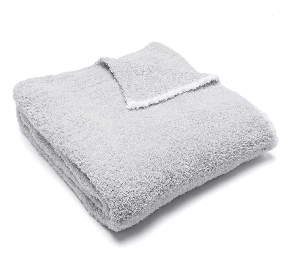 Manta BAREFOOT DREAMS Borde en Contraste CozyChic 45"x 60" Océano/Blanco Foto 1 de 1