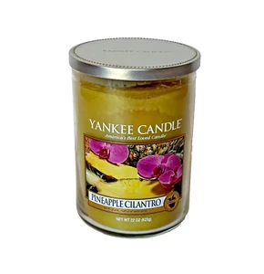 Yankee Candle Pineapple Cilantro 22 oz Jar Double Wick 5.5" H Fruit Collection - Picture 1 of 12
