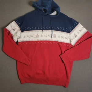 MBX Premium Goods Hoodie Mens XL Merry Vibes Christmas Santa Reindeer Sweater - Picture 1 of 12