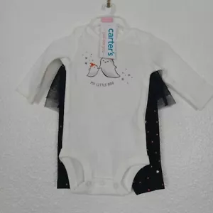 Carters Outfit Newborn 0M Bodysuit Leggings My Little Boo Baby Girl's Halloween - Picture 1 of 7