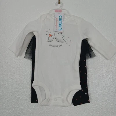 Carters Conjunto Recién Nacido 0M Body Leggings My Little Boo Bebé Niña Halloween Foto 1 de 4