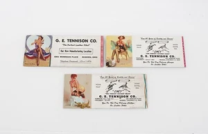 Set of Three 1950's G. E. Tennison Co. Advertising Pin-up Model Drink Coasters - Picture 1 of 1