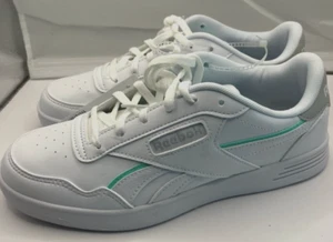 New! Vegan Reebok Club C Chalk White Aqua Womens Size 7.5 Vintage Look! - Picture 1 of 5