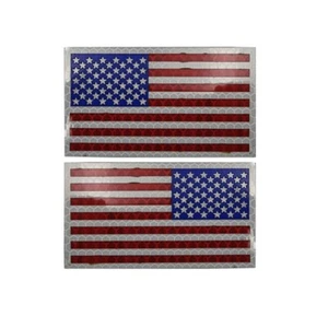Parche de gancho y bucle táctico reflectante de bandera de ee. uu. bandera de estados unidos a todo color*t1 - Imagen 1 de 5