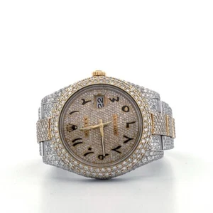 ROLEX DATEJUST 41MM 126333 STEEL AND YELLOW OYSTER BRACELET ICED OUT 26.5CTW - Picture 1 of 11