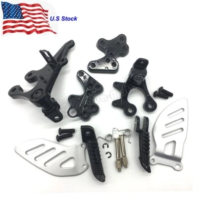 Soporte de estriberas delanteras para conductor para motocicleta Suzuki GSXR600/750 2011-2020 negro Foto 1 de 4