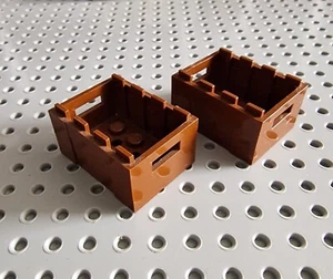 Lego Caballero Piratas Castillo Caja Cesta Caja 3x4 Antiguo Marrón 2 Piezas 30150 A066 - Imagen 1 de 1