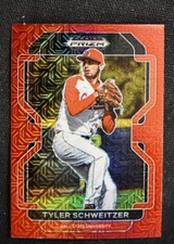 2022 Prizm Draft Picks Baseball Base Red Mojo #PDP161 Tyler Schweitzer