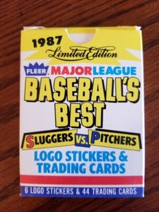  1987 FLEER SLUGGERS VS PITCHERS BASEBALL'S BEST