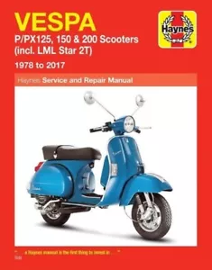 Vespa P125, PX125, P150, PX150, P200, PX200, LML Star 2T Repair Manual 1978-2017 - Picture 1 of 1