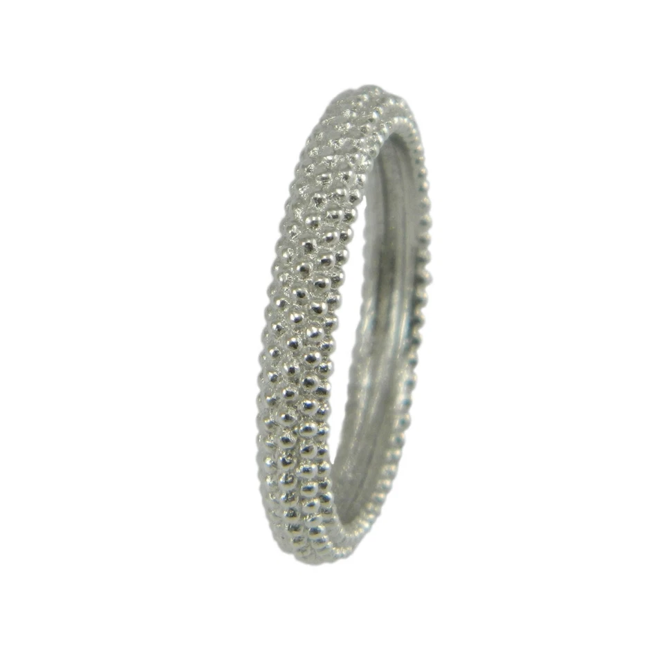 Fede Sarda Donna in Argento Rodiato Lavorazione a Pallini – Anello Sardo - Immagine 1 di 1