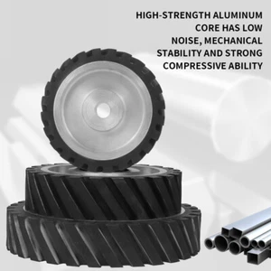 6-10"Serrated Polyurethane Rubber Contact Wheel For Belt Grinder Dynamic Balance - Picture 1 of 9