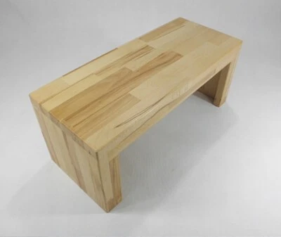 Fußbank Buche Holz Handarbeit Ritsche Fußtritt Bank Hocker Design Blumenbank - Bild 1 von 4