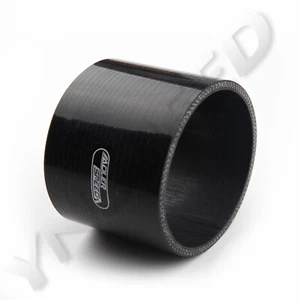 US SHIP 4.5" inch ID Silicone Hose Straight Turbo Intercooler Coupler Tube Black - Picture 1 of 5