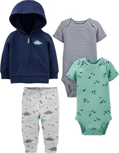 Simple Joys by Carter's 12 Months, Dark Blue/Green/Grey Dinosaur/Navy Stripe - Picture 1 of 5