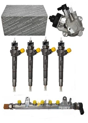 Injektor 03L130277J (4x) + Hochdruckpumpe 03L130755 + Railrohr  Audi VW 2,0 TDI  - Image 1 of 4