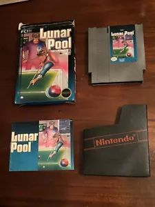 Lunar Pool Nintendo NES Complete In Box w Sleve And Manual Tested - Picture 1 of 7