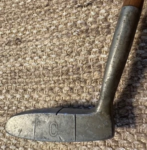 VINTAGE GOLF CLUB PUTTER ORIGINAL OTEY CRISMAN 70H MALLET SELMA AL WOOD SHAFT - Picture 1 of 6