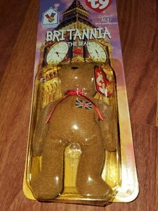 Mcdonalds TY Beanie Baby Britannia The Bear RARO - Imagen 1 de 6