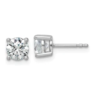 1 1/2 Ct Lab Grown Diamond Stud Earrings in 14k White Gold ( VS/SI, GH) for Mom - Picture 1 of 4