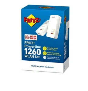 AVM FRITZ!Powerline 1260 WLAN Set Mesh, Gigabit-LAN, Powerline, WLAN AC - Bild 1 von 3