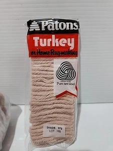 Patons Turkey Rug Wool Pure New Wool Shade 973 - 160pc per pack - 10 Packs - Picture 1 of 3