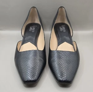 Franco Sarto Citrus Pump Shoes Women's Sz 11 Black Vegan Leather Chic Designer - Picture 1 of 7
