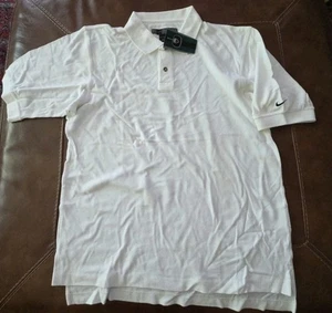 Nike Golf Vintage White Mens Medium White Polo NEW - Picture 1 of 2