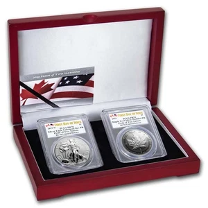 2019 RCM Pride of Two Nations 2-Coin Set PR-70 PCGS FD w/ Display - Picture 1 of 10
