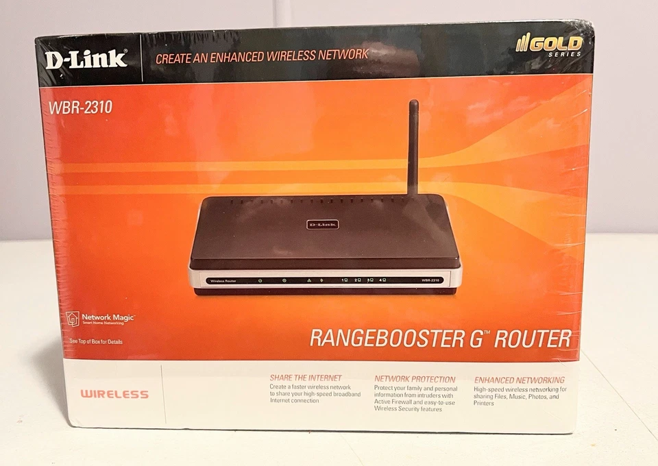 D-Link RangeBooster WBR-2310 108 Mbps 4-Port 10/100 Wireless G Router (WBR-2310) - Image 1 of 4