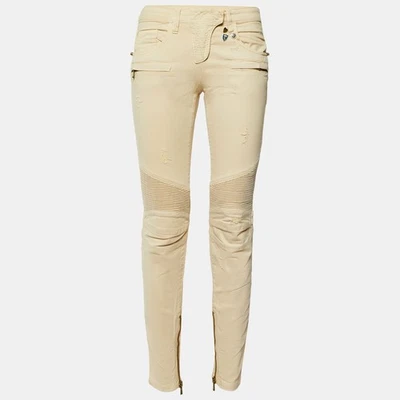 Pierre Balmain Beige Denim Ribbed Slim Fit jeans M/Waist 30" - Image 1 of 4