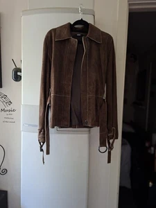 Hugo Boss Leather Suede Jacket Men's Large ~ Brown  - Picture 1 of 4