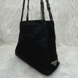 PRADA authentische Handtasche Schultertasche Dreiecksplatte weißes Etikett enthalten - Bild 1 von 19