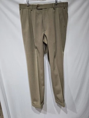 Pantalones Brooks Brothers 100 % lana plisados con puños 36 X 31 Foto 1 de 4
